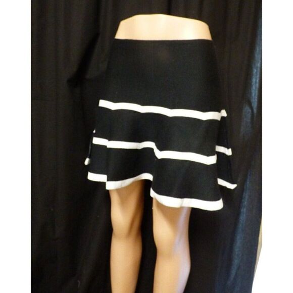 Unbranded Striped Junior’s Full Circle  Hight-waisted, Knit Mini Skirt, OS - Picture 1 of 8